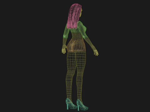 Young pretty woman V26097 3D Model