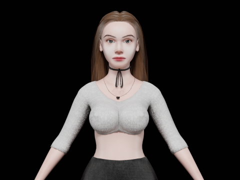 Young pretty woman V26097 3D Model