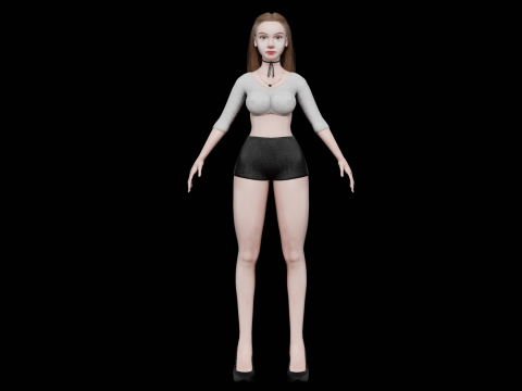 Young pretty woman V26097 3D Model
