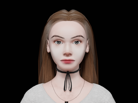 Young pretty woman V26097 3D Model