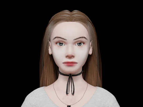 Young pretty woman V26097 3D Model