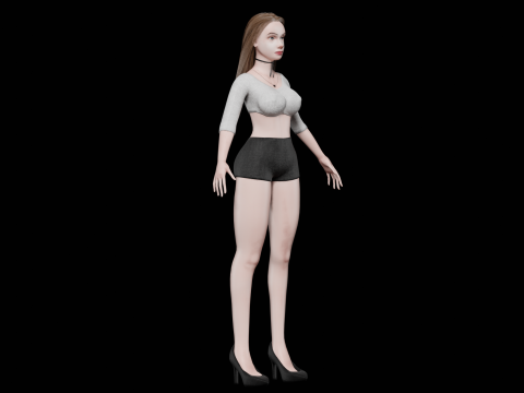 Young pretty woman V26097 3D Model