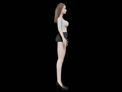 Young pretty woman V26097 3D Model