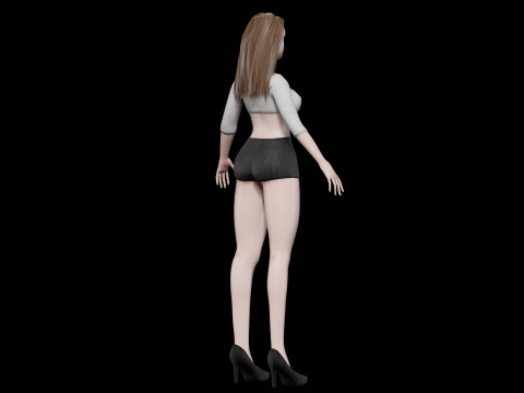 Young pretty woman V26097 3D Model