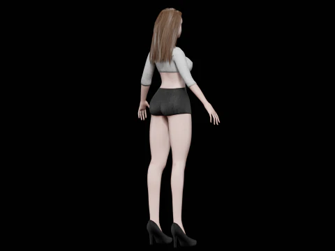 Young pretty woman V26097 3D Model