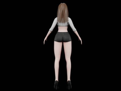 Young pretty woman V26097 3D Model