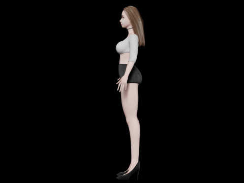 Young pretty woman V26097 3D Model