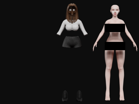 Young pretty woman V26097 3D Model