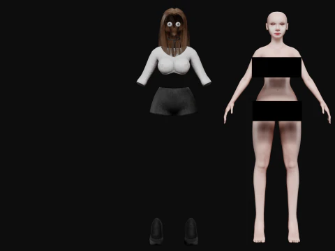 Young pretty woman V26097 3D Model
