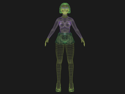 Young standard woman V25937 3D Model