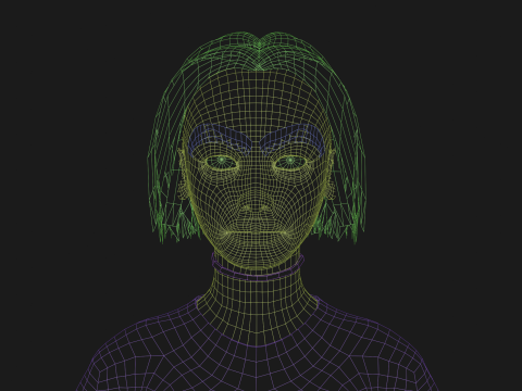 Young standard woman V25937 3D Model