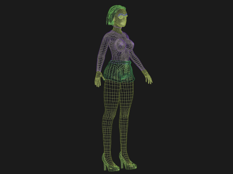 Young standard woman V25937 3D Model