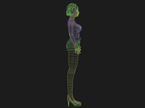 Young standard woman V25937 3D Model