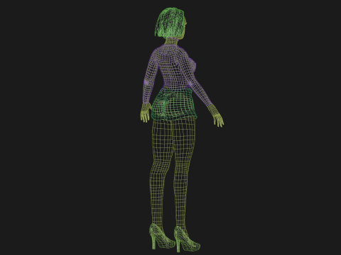 Young standard woman V25937 3D Model