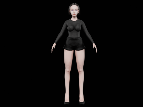 Young standard woman V25937 3D Model