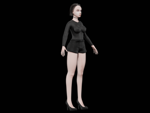 Young standard woman V25937 3D Model