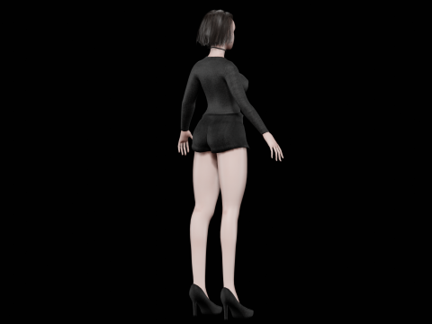 Young standard woman V25937 3D Model
