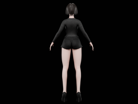 Young standard woman V25937 3D Model