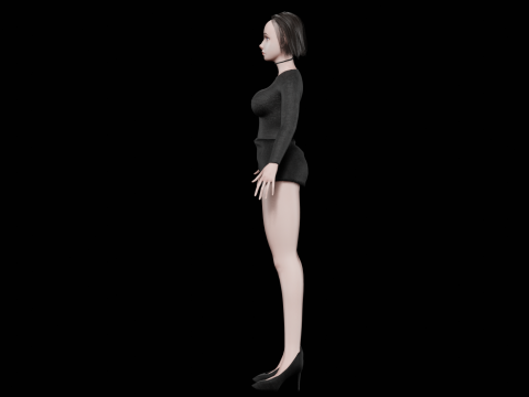 Young standard woman V25937 3D Model