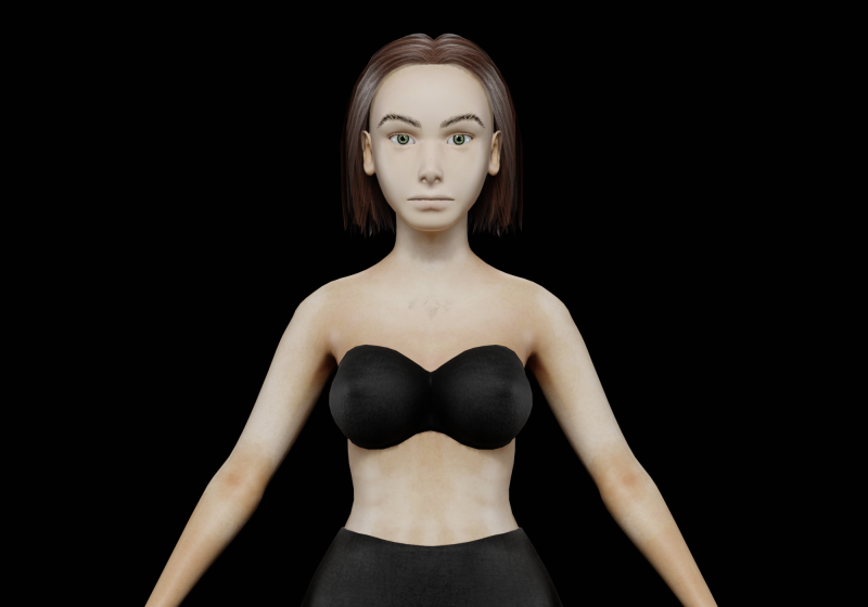 Young sweet woman V24161 3D Модель .c4d .max .obj .3ds .fbx .stl .blend