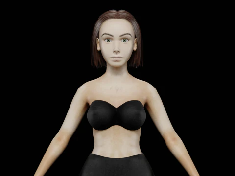 Junge süße Frau V24161 3D Modell