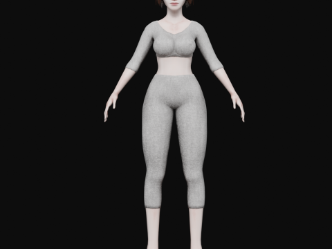 Young teen woman V27859 3D 模型