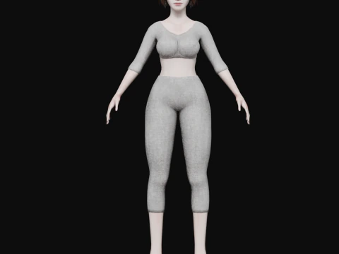 Young teen woman V27859 3D Model