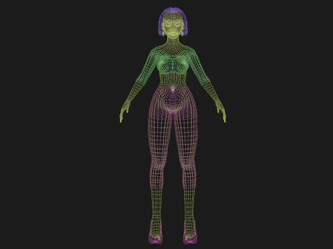 Young teen woman V27859 3D Model