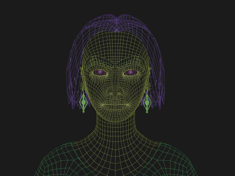 Young teen woman V27859 3D Model