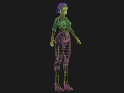 Young teen woman V27859 3D Model
