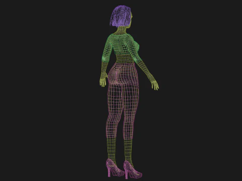 Young teen woman V27859 3D Model
