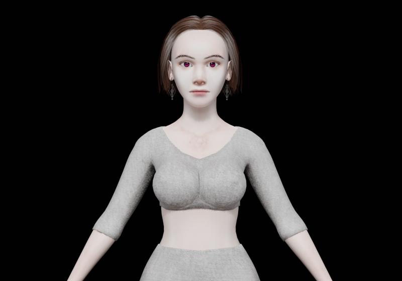 Young teen woman V27859 3D 模型 .c4d .max .obj .3ds .fbx .stl .blend 