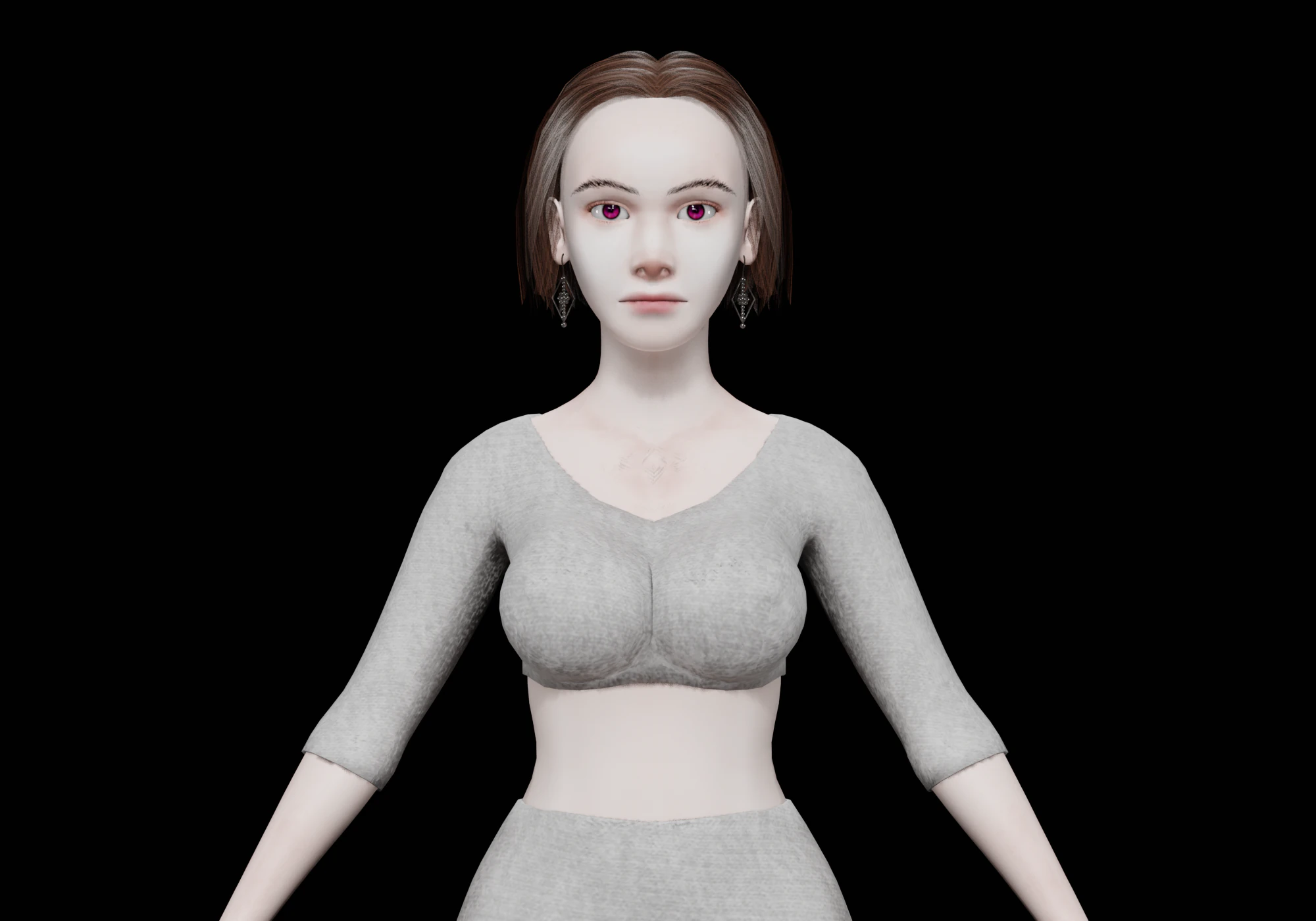 Young teen woman V27859 3D Model .c4d .max .obj .3ds .fbx .stl .blend