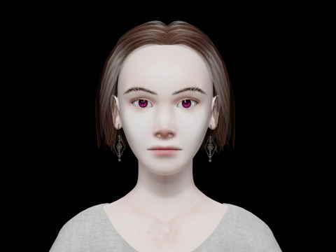 Young teen woman V27859 3D 模型