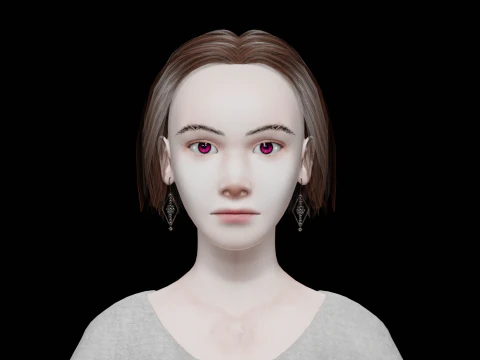 Young teen woman V27859 3D Model