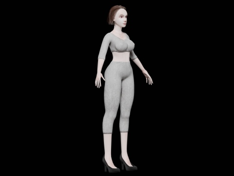 Young teen woman V27859 3D 模型
