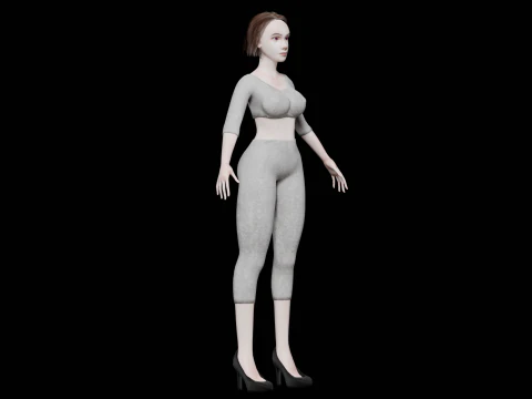 Young teen woman V27859 3D Model