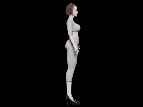 Young teen woman V27859 3D 模型