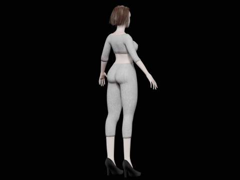 Young teen woman V27859 3D 模型