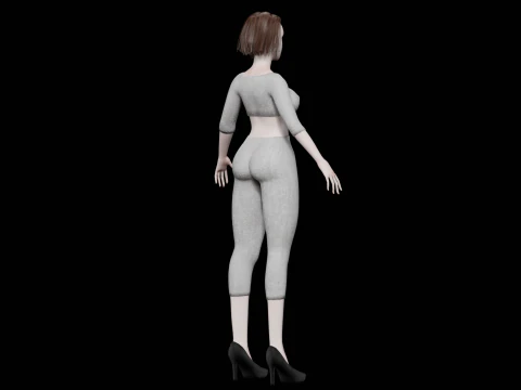 Young teen woman V27859 3D Model