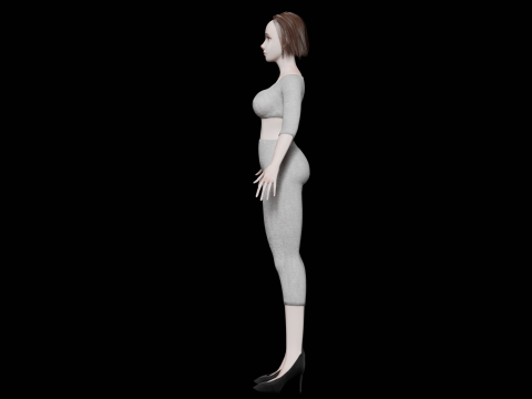 Young teen woman V27859 3D 模型