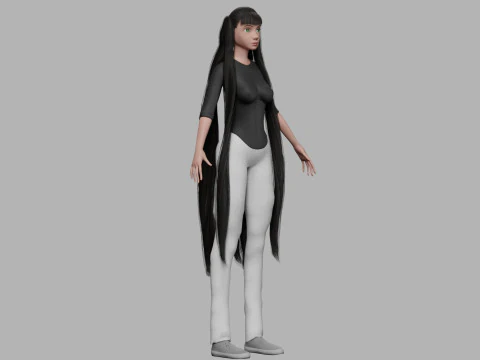 Basic cute woman V28601 3D Model