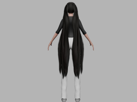 Basic cute woman V28601 3D Модель