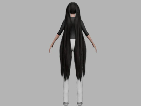 Basic cute woman V28601 3D Model