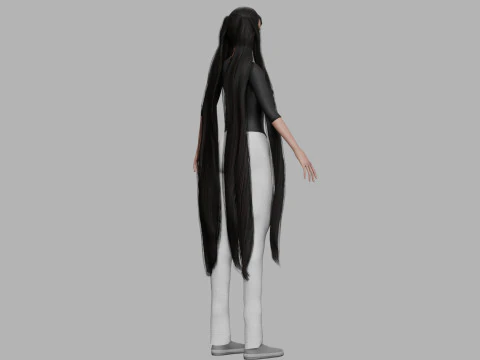 Basic cute woman V28601 3D Model