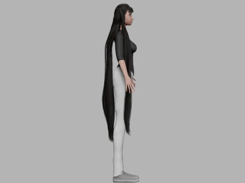 Basic cute woman V28601 3D Model