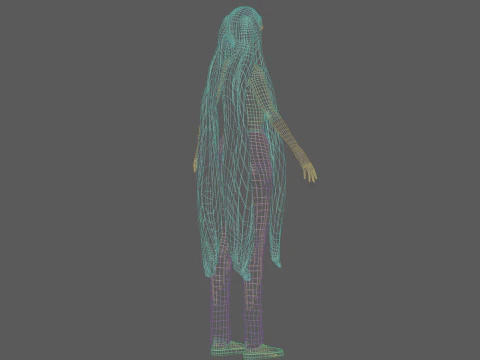 Basic cute woman V28601 3D Model