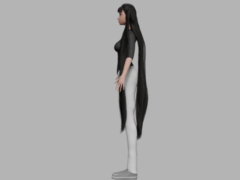 Basic cute woman V28601 3D Model