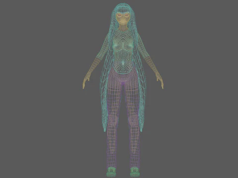 Basic cute woman V28601 3D Model