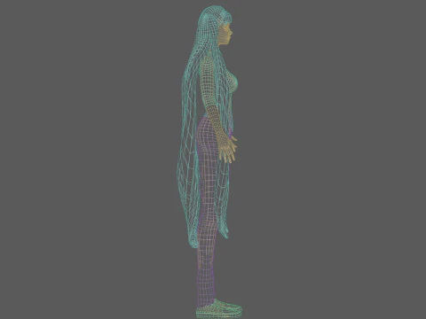 Basic cute woman V28601 3D Model